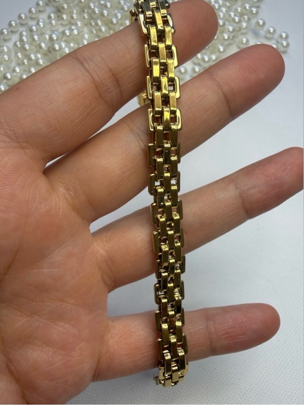 Stainless Steel Bracelet
Waterproof Gold Tone - Picture 4 of 6